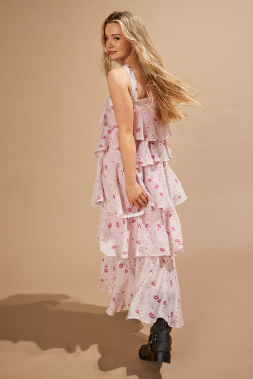 Only - Onlcinderella S/L Layered Dress - 4776579 Orchid Pink Wauw Flower Kjoler 