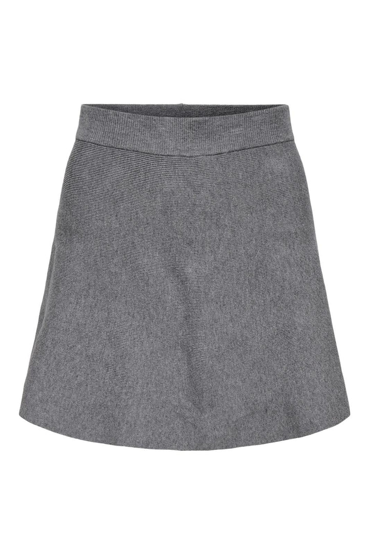 Only - Onlcosima Short Skater Skirt Knt 15358138 - 4861156 - Medium Grey Melange