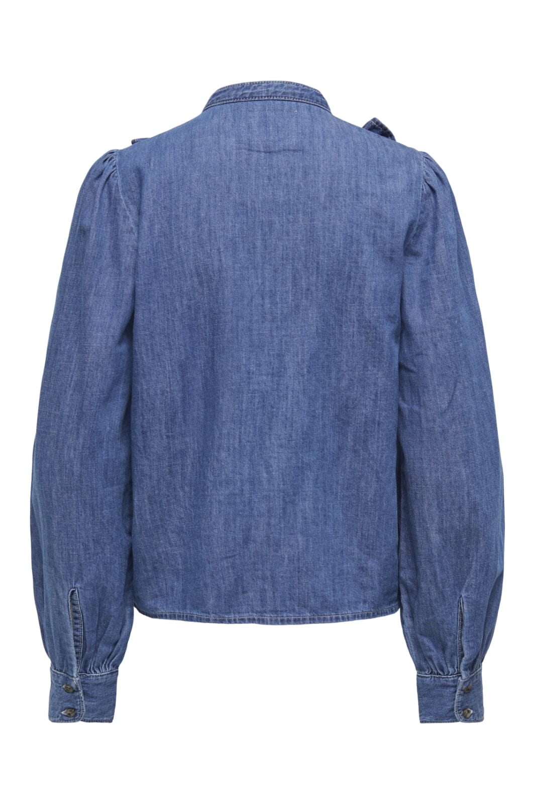 Only - Onldasha-Sevigny L/S Frill Shirt Akm - 4803471 Medium Blue Denim