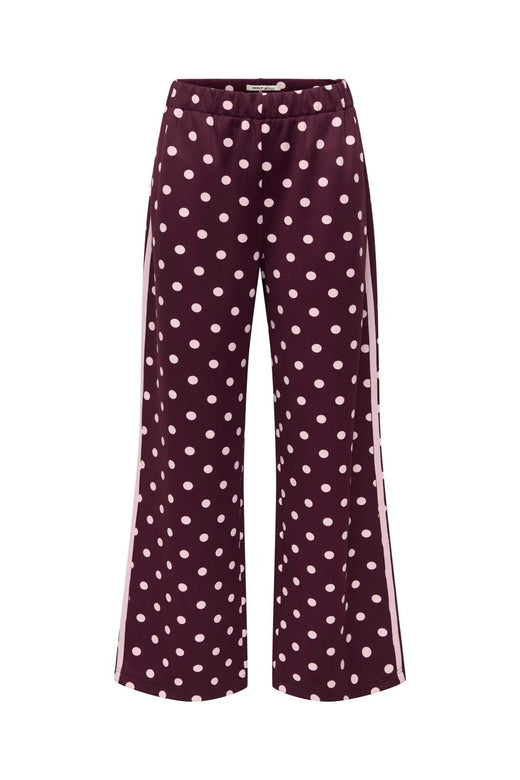 Only - Onldotier Panel Wide Pant - 5265248 Fig Parfait Pink Dots + Panels