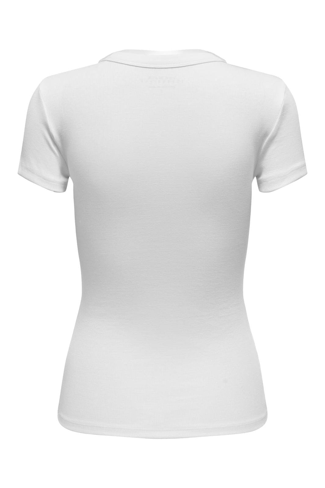 Only - Onleasy S/S O-Neck Top Box - 4571786 Bright White