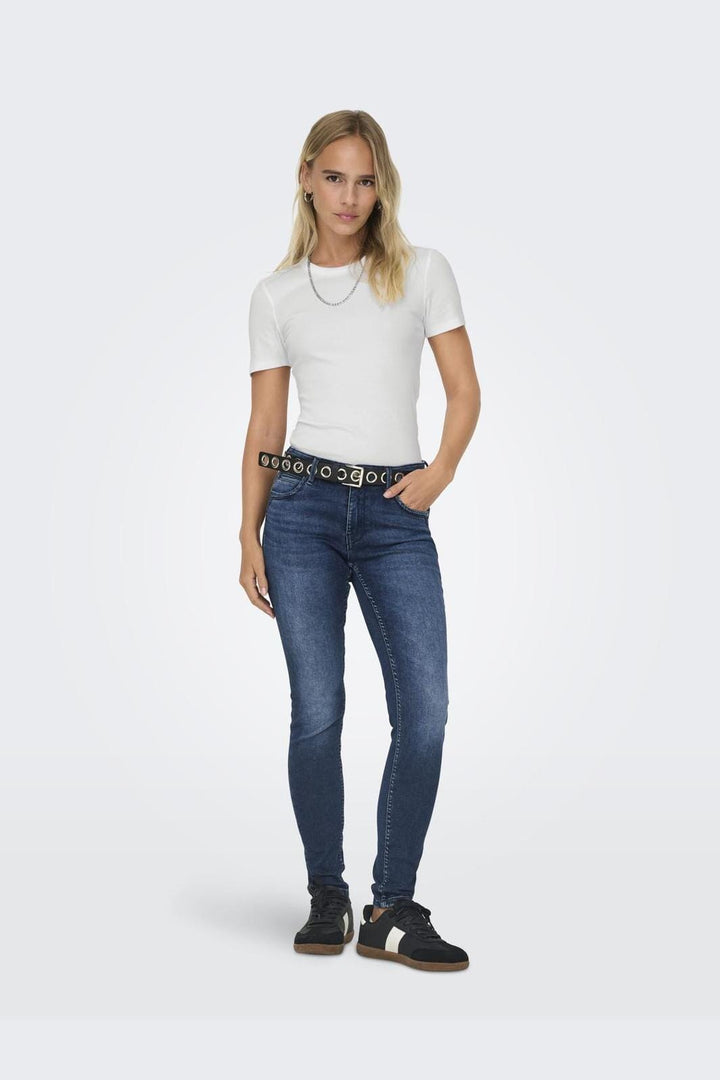 Only - Onleasy S/S O-Neck Top Box - 4571786 Bright White
