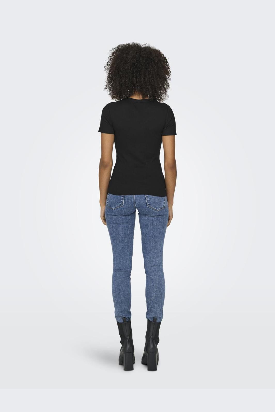 Only - Onleasy S/S O-Neck Top Box - 4629995 Black