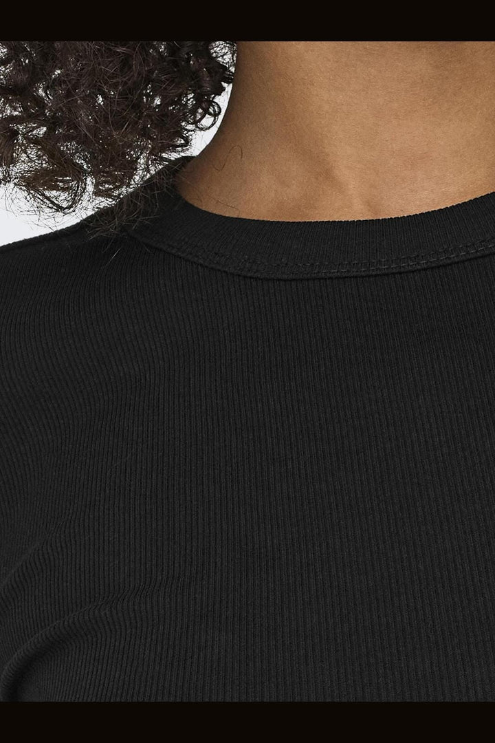 Only - Onleasy S/S O-Neck Top Box - 4629995 Black