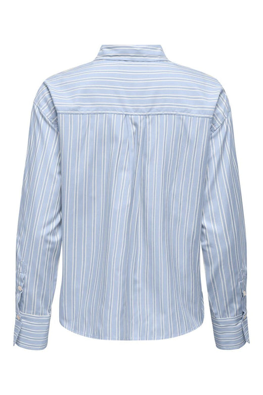 Only - Onlelara L/S Emb Shirt - 4983443 Cashmere Blue Cloud Dancer