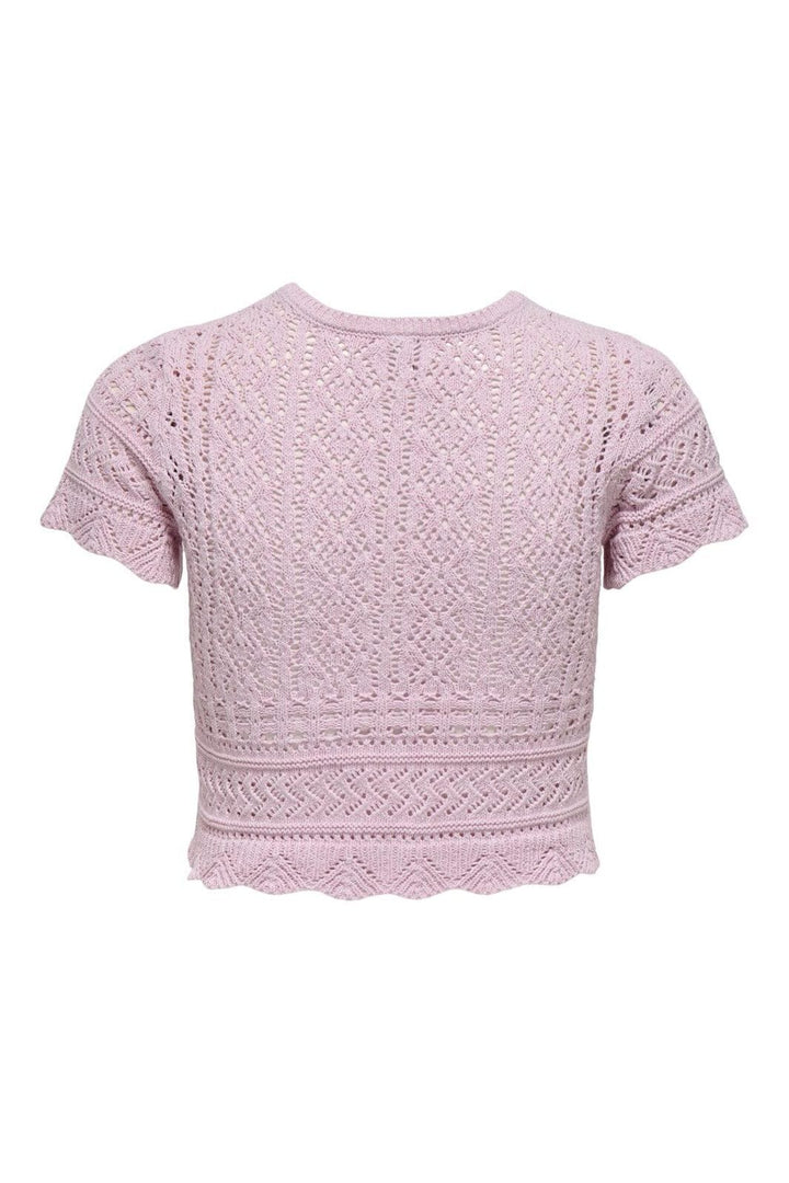 Only - Onlelke Life Ss Pearl Cardigan Cc Knt - 4972394 Romance Rose White Pearl