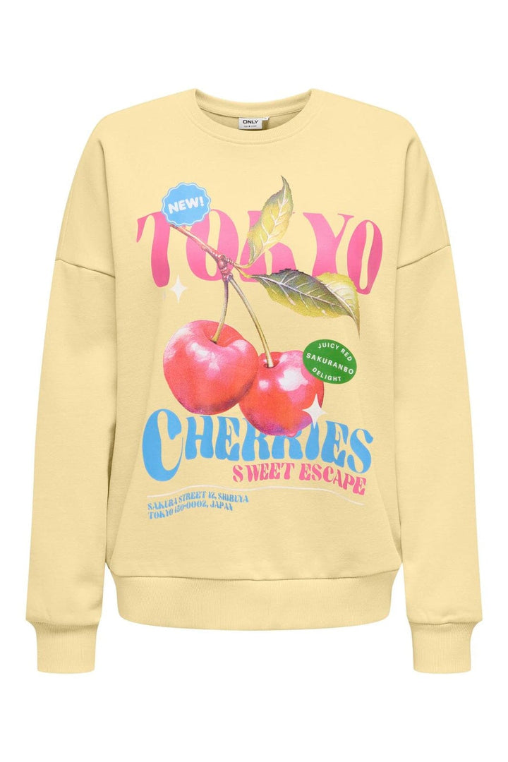 Only - Onlelo L/S Print Box Swt - 5012618 Sunlight Cherries