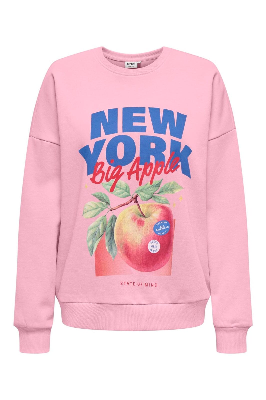 Only - Onlelo L/S Print Box Swt - 5012620 Romance Rose New York