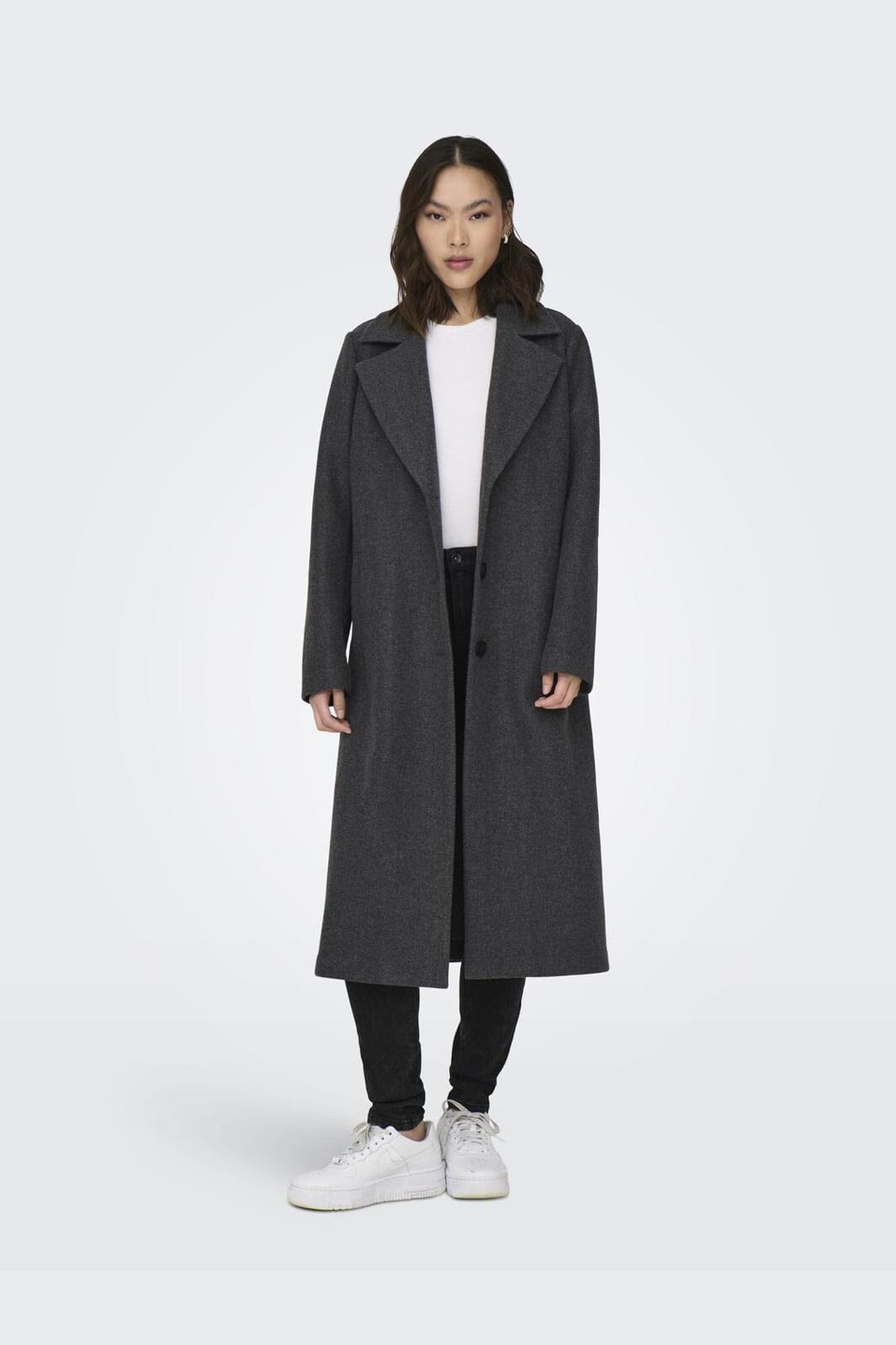 Only - Onlemma Life Reg. Long Coat - 4419727 Dark Grey Melange