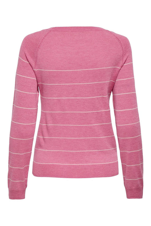 Only - Onlemmi Ls Raglan O-Neck Cc Knt - 4915453 Wild Orchid Mel/Cloud Dancer/Wide