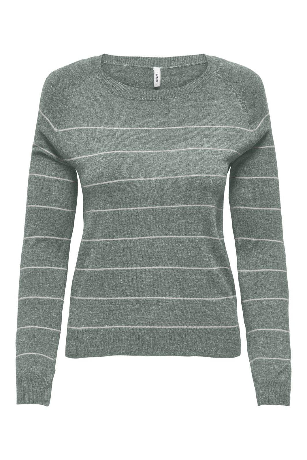 Only - Onlemmi Ls Raglan O-Neck Cc Knt - 4981390 Jadeite Mel/Cloud Dancer/Wide