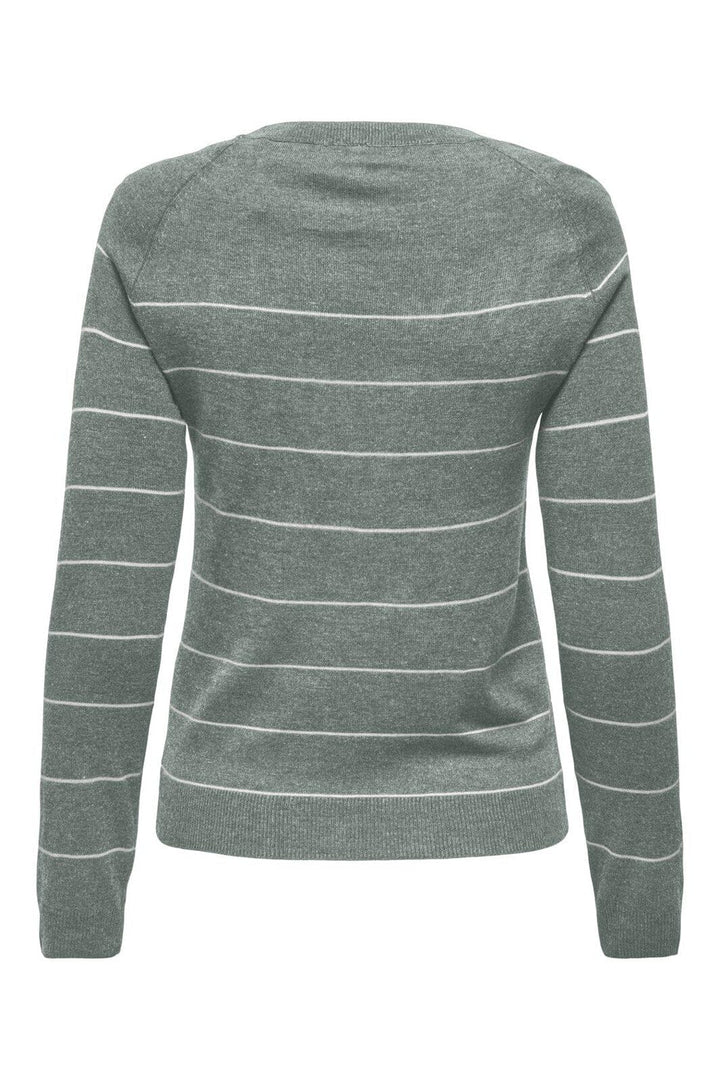 Only - Onlemmi Ls Raglan O-Neck Cc Knt - 4981390 Jadeite Mel/Cloud Dancer/Wide