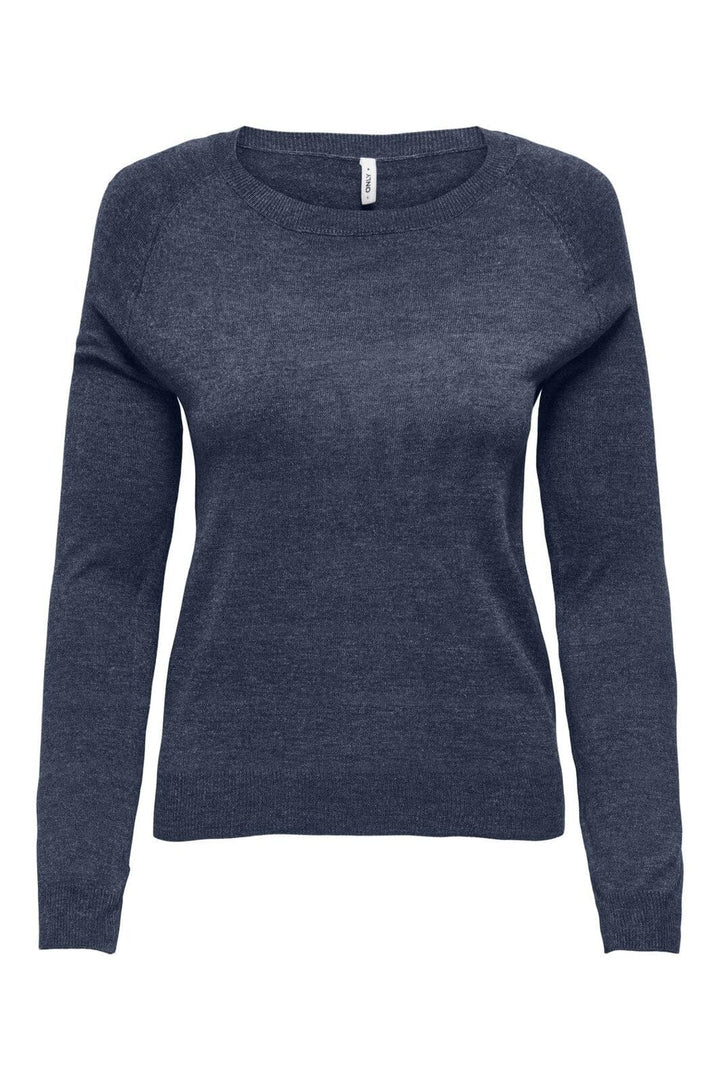 Only - Onlemmi Ls Raglan O-Neck Cc Knt - 4981398 Navy Blazer Melange