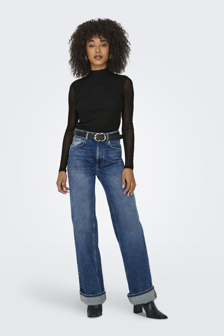 Only - Onlerica Life Mesh L/S Top - 2649422 Black