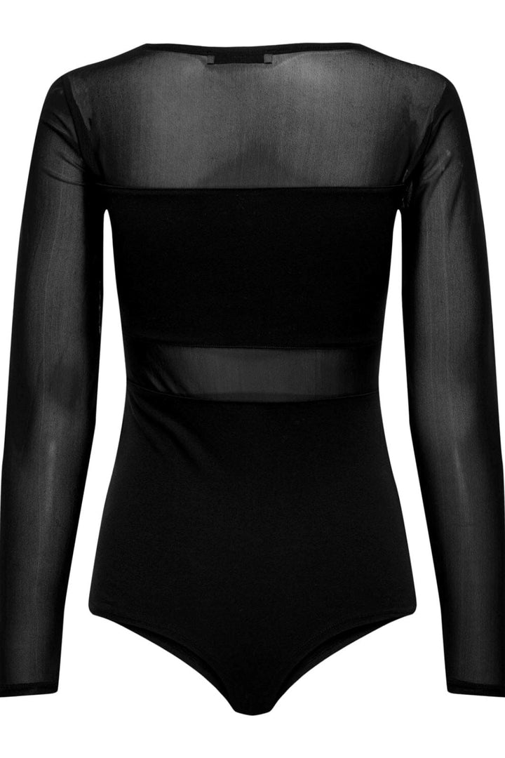 Only - Onlesther L/S Mesh Bodystocking - 3439945 Black Bodystockings 