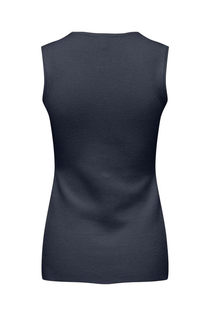 Only - Onlevelin Life Sl Vest Cc Knt - 4981553 Navy Blazer Silver Button