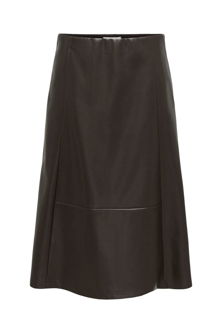 Only - Onlfiby Faux Leather Long Skirt - 5150258 Chocolate Torte