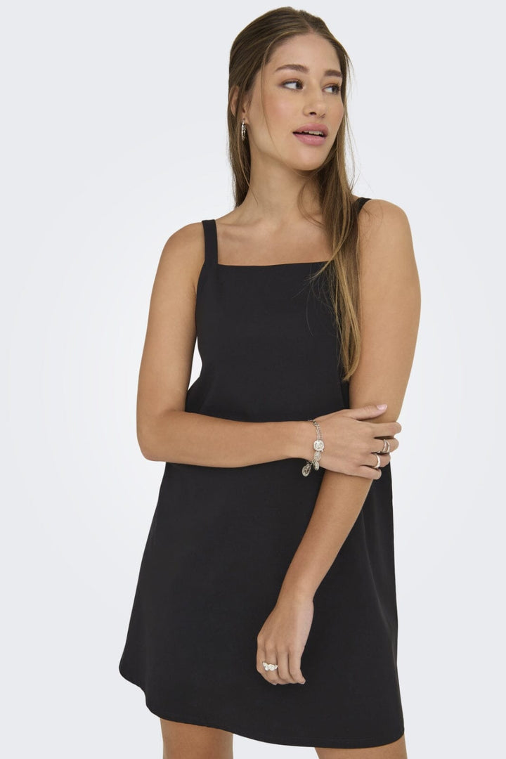 Only - Onlfiona S/L Spencer Dress - 4839929 Black Kjoler 