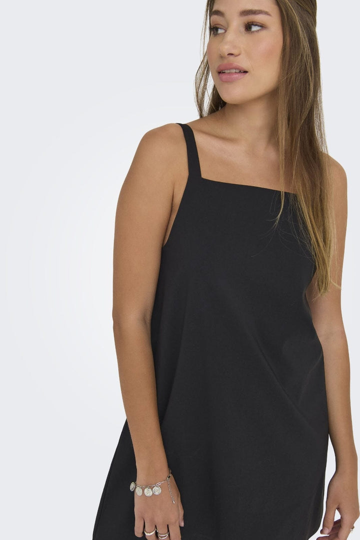 Only - Onlfiona S/L Spencer Dress - 4839929 Black Kjoler 