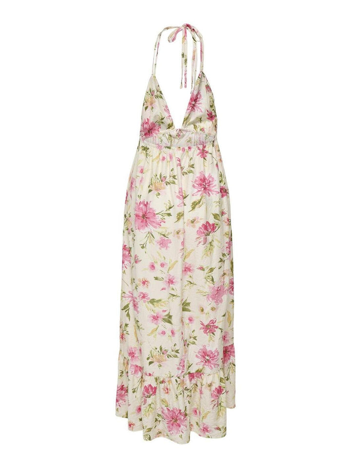 Only - Onlflower Halterneck Dress - 4855518 Cloud Dancer Flower