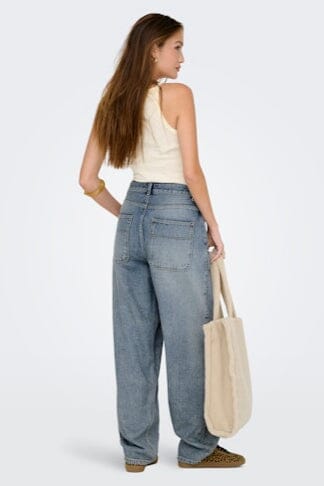 Only - Onlgia Mid Loose Baggy Dot413 - 4520397 Medium Blue Denim Jeans 