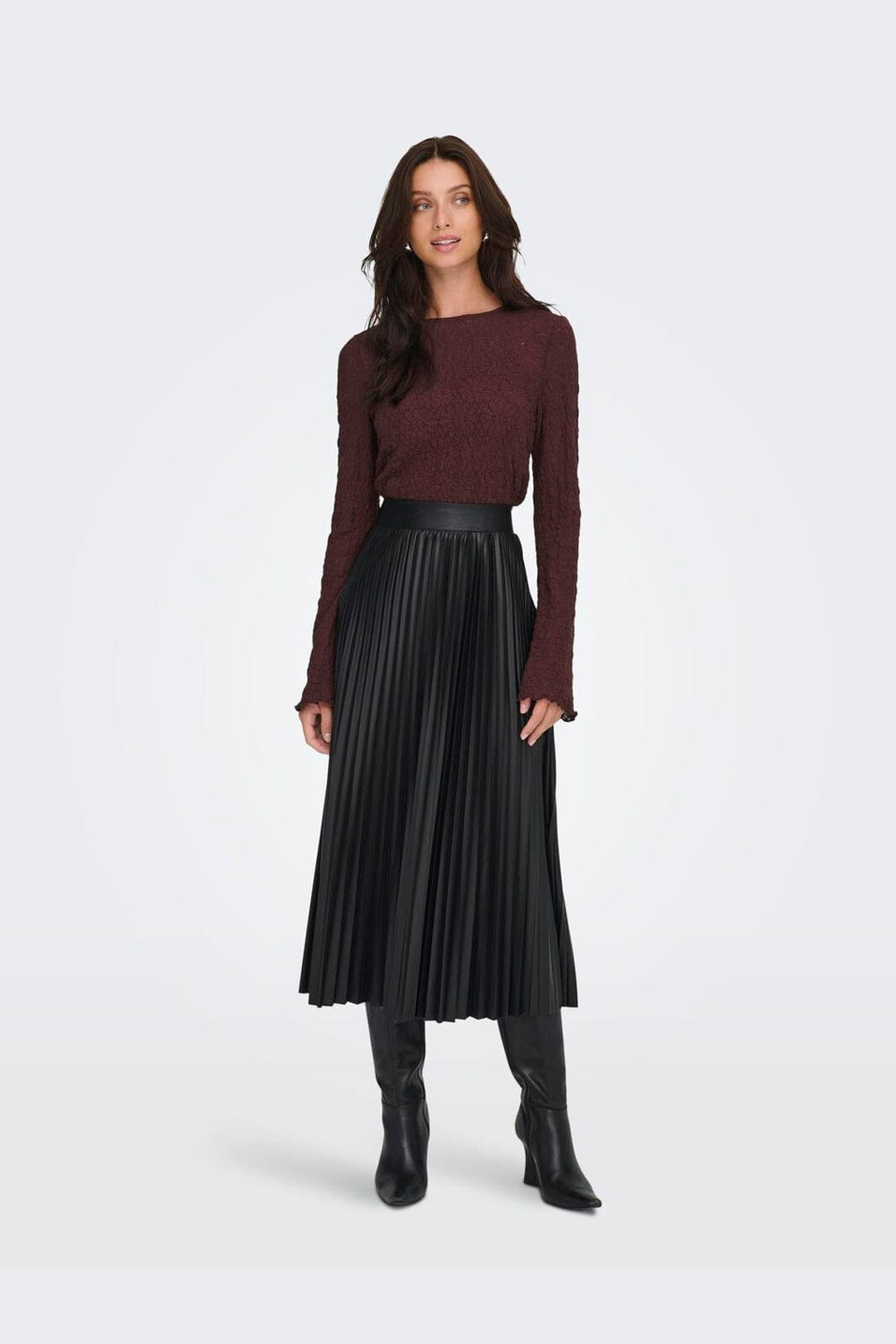 Only - Onlgiavanna L/S Top - 4915832 Decadent Chocolate