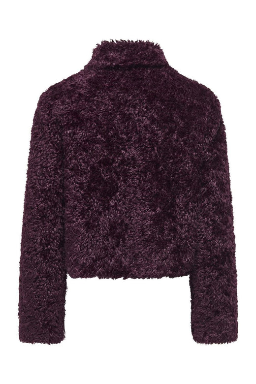 Only - Onlginny Short Teddy Jacket - 4813901 Mauve Wine