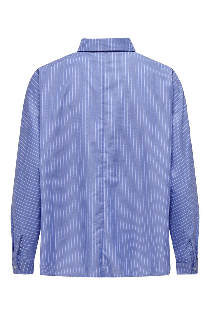 Only - Onlgrace Ls Shirt - 3817811 Moonlight Blue Blue/White