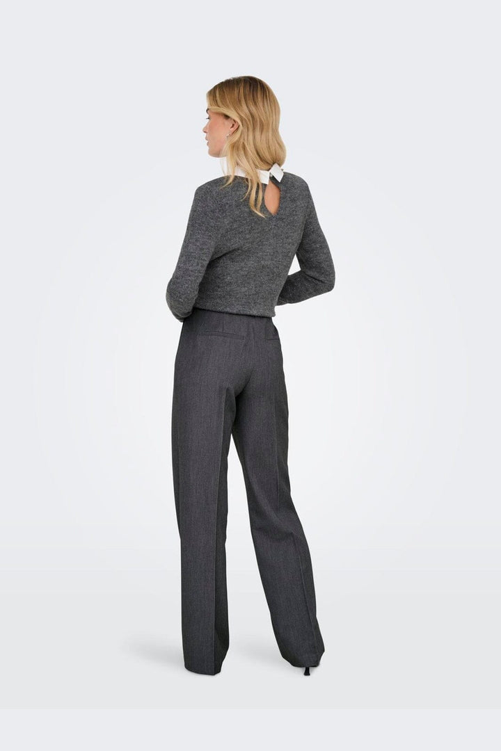 Only - Onlhattie-Lana W Mel Pant Tlr - 4462069 Dark Grey Melange