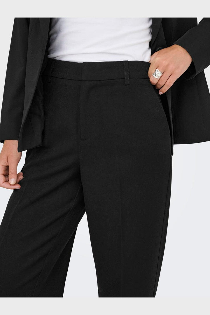 Only - Onlhattie-Lana W Mel Pant Tlr - 4757928 Black