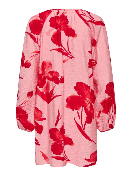 Only - Onlhyaci L/S String Short Dress - 4995379 Pink Icing Big Red Kjoler 