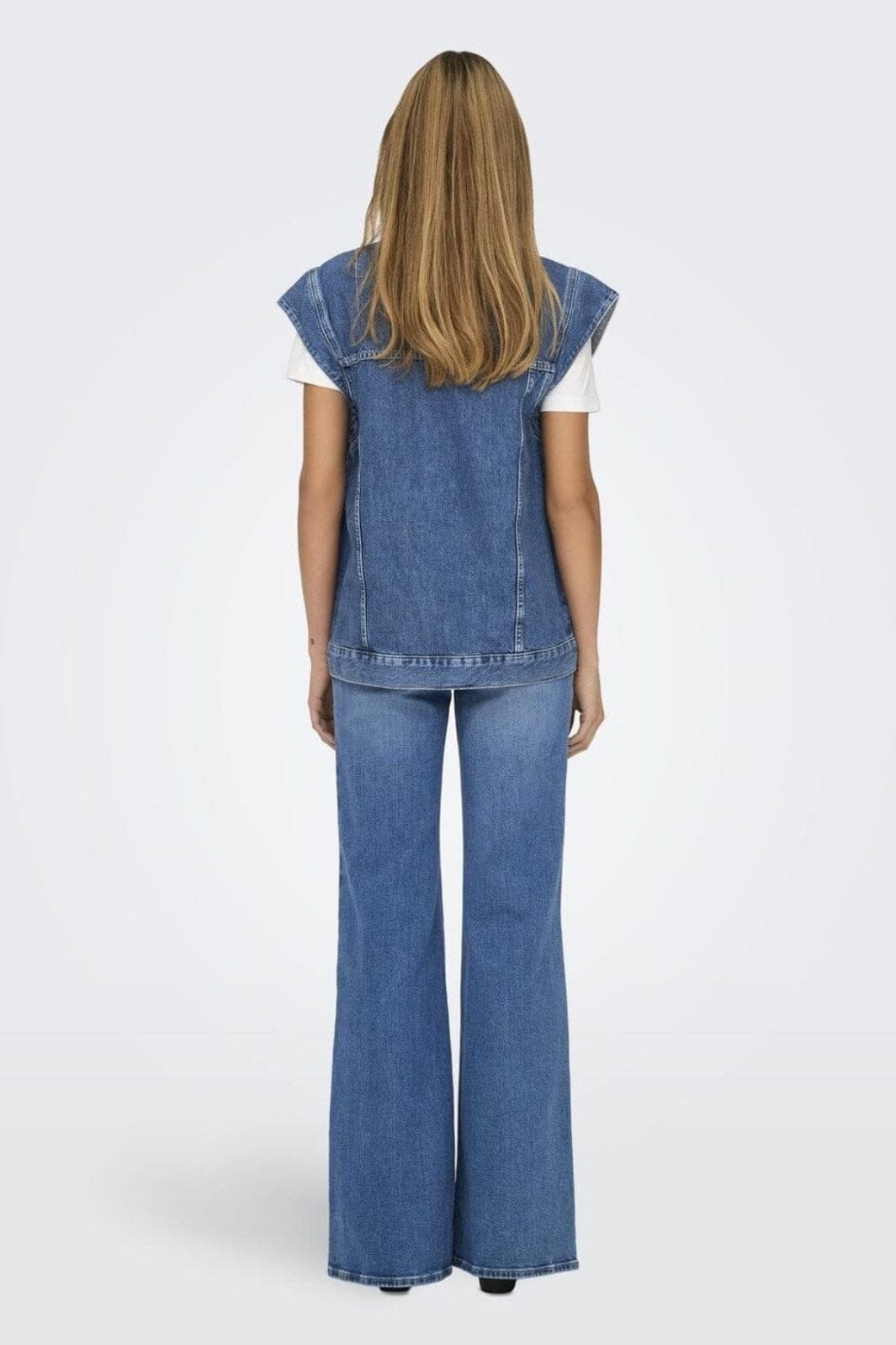 Only - Onlirene S/L Waistcoat Cro - 4536345 Medium Blue Denim