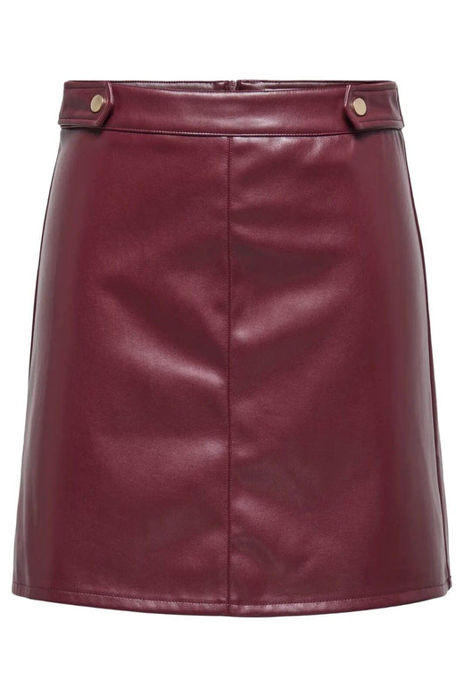 Only - Onlisabel Faux Leather Skirt - 4803428 Tawny Port Nederdele 