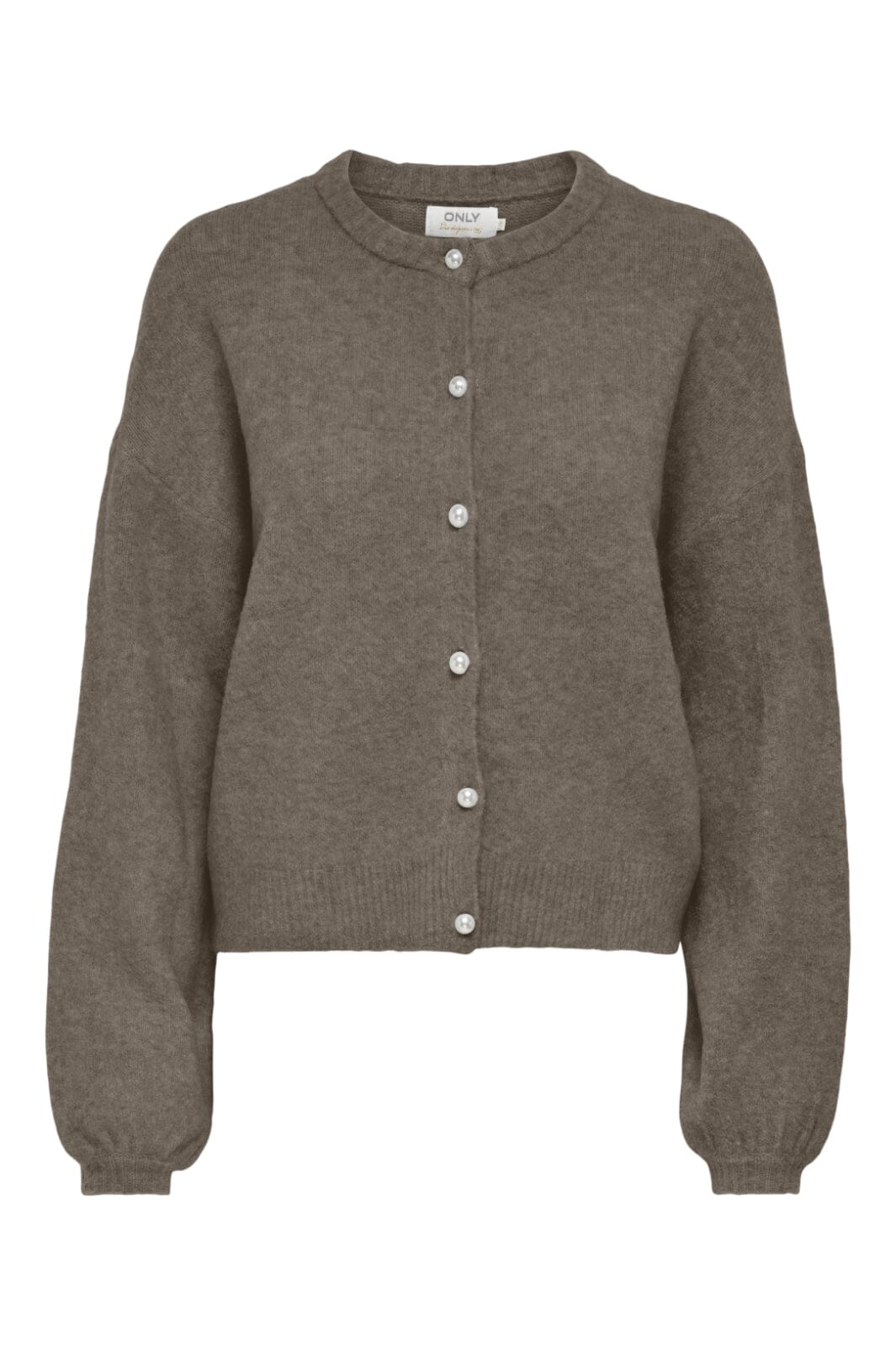 Only - Onlisabella L/S Cardigan Knt - 4889555 Walnut Melange