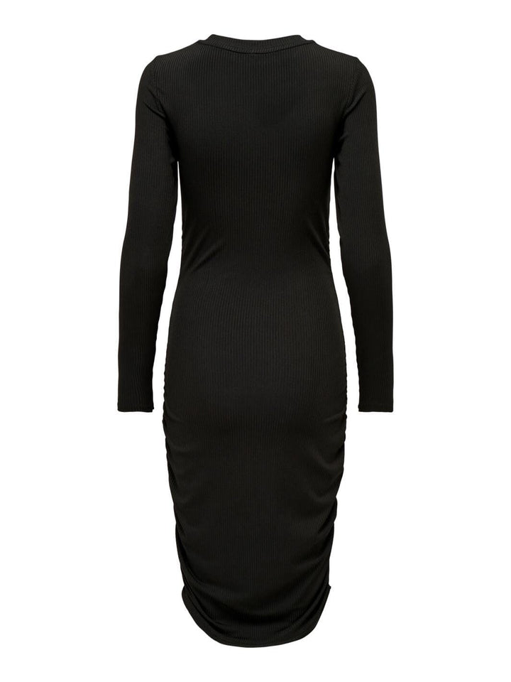 Only - Onlitsi L/S Ruching Dress - 4305059 Black