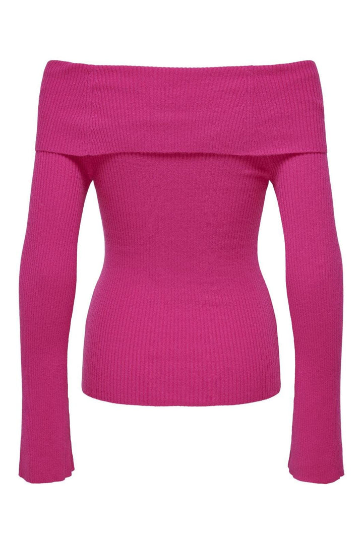 Only - Onljayden Ls Off Shoulder Knt - 4552372 Fuchsia Purple
