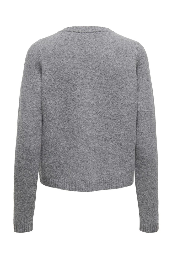 Only - Onljessie Ls One String Cardi Knt - 4757632 Medium Grey Melange