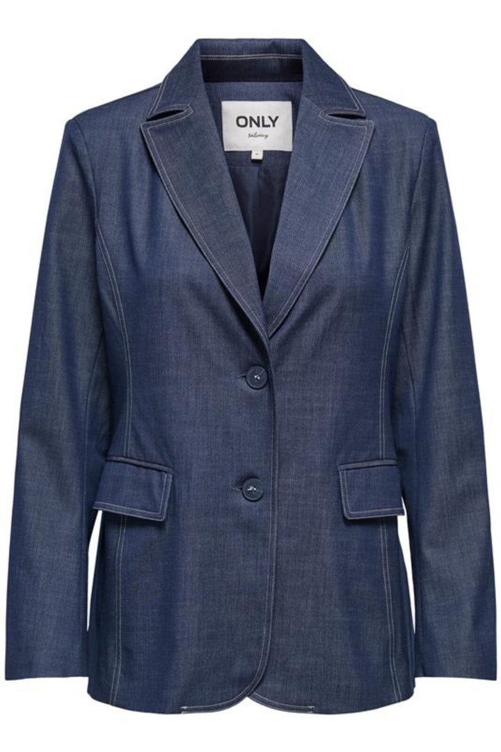 Only - Onljina L/S Stitch Fit Blazer Cc Tlr - 4787475 Naval Academy W. Contrast Stitch Blazere 