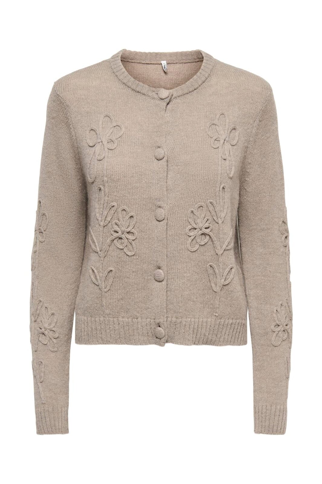Only - Onljoy Ls O-Ne Deco Button Cardi Knt - 5080704 Moon Rock Dtm String/Fbc Button