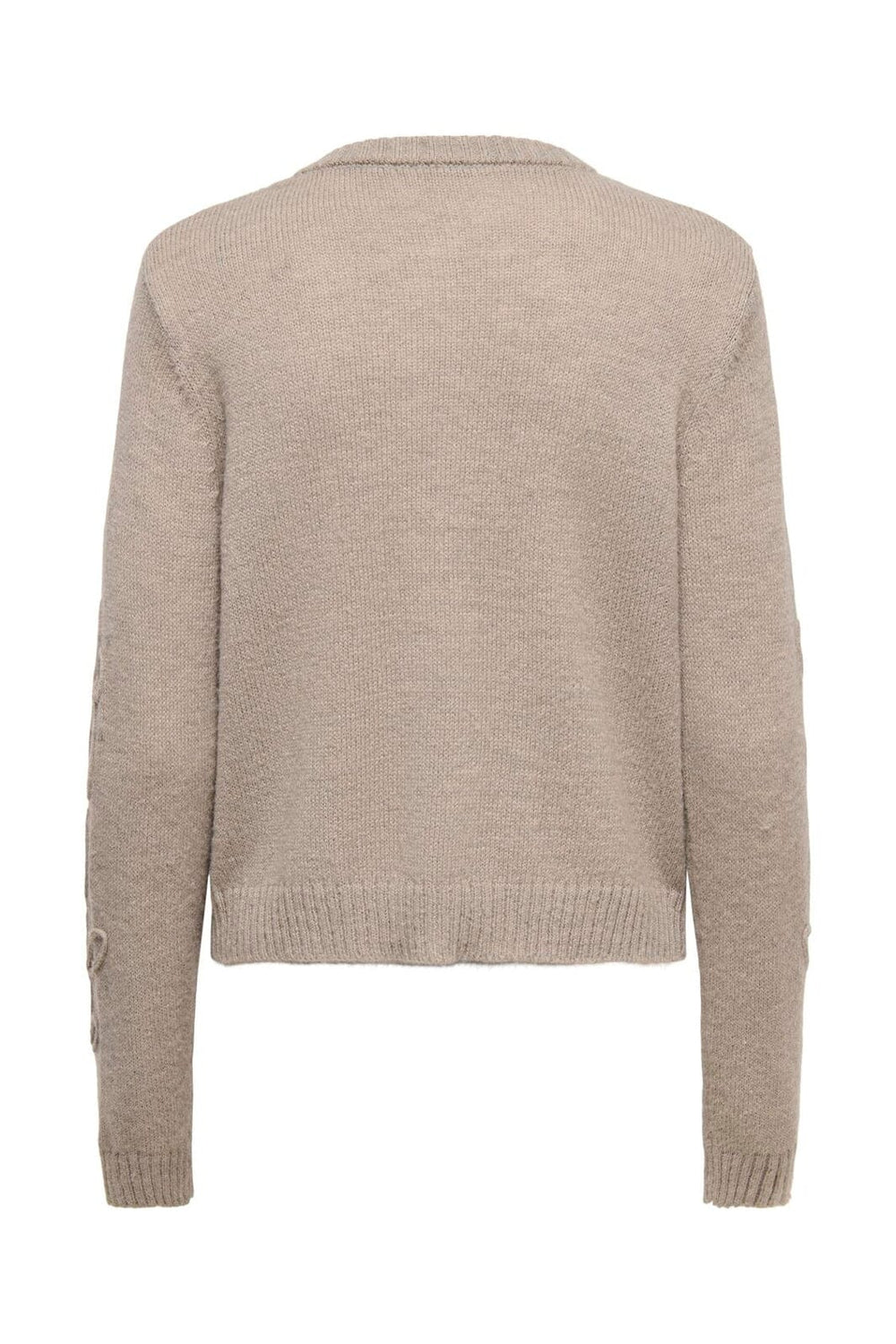 Only - Onljoy Ls O-Ne Deco Button Cardi Knt - 5080704 Moon Rock Dtm String/Fbc Button