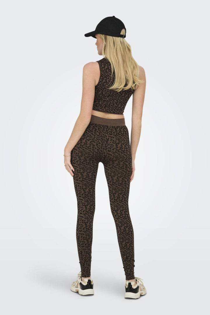 Only - Onljungle Seamless Animal Tank Top Acc - 4757835 Pinecone Leopard Pattern