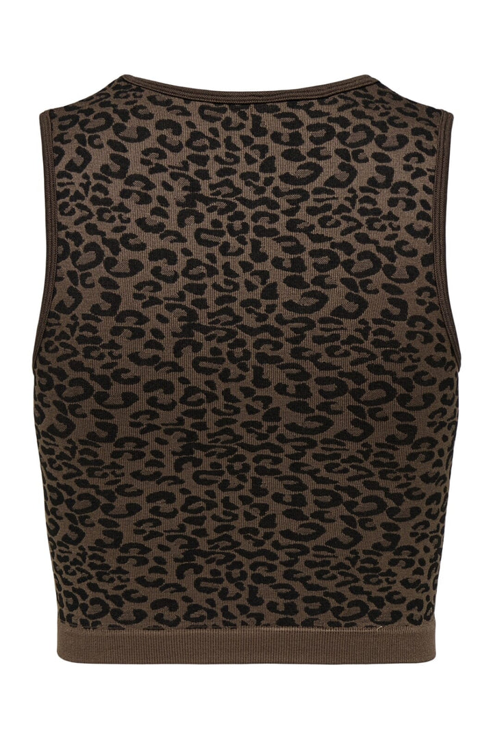 Only - Onljungle Seamless Animal Tank Top Acc - 4757835 Pinecone Leopard Pattern
