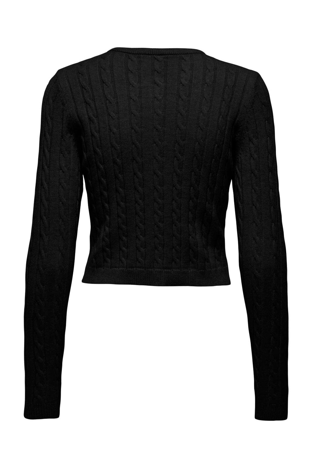 Only - Onlkatia Ls Cable Button Cardigan Cc Knt - 4959313 Black True Red Heart Emb/Dtm Button