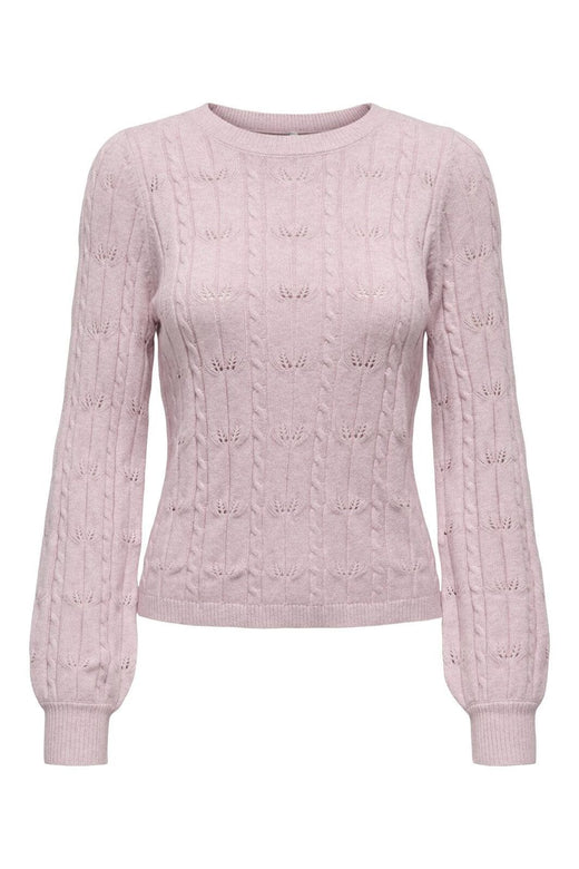 Only - Onlkatia Ls Structure O-Neck Pull Cc Knt - 4884484 Burnished Lilac Melange