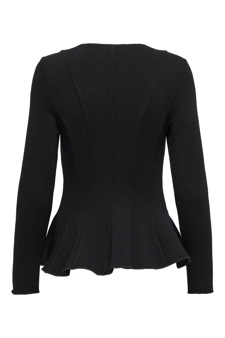 Only - Onlkenya L/S Peplum Top - 4908166 Black