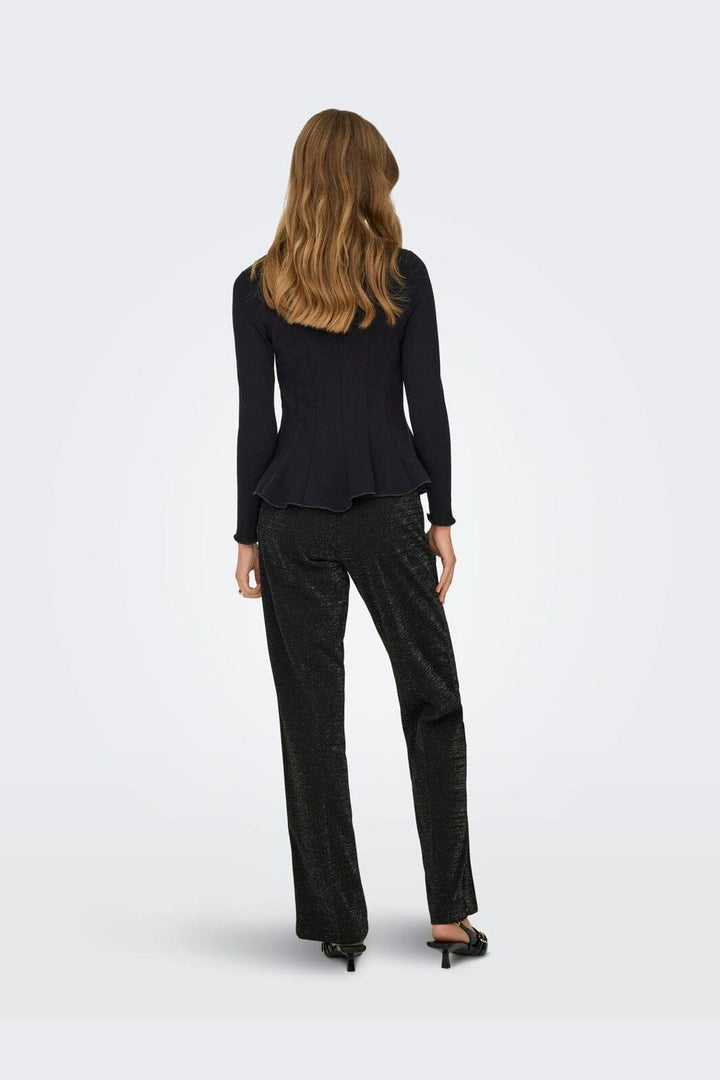 Only - Onlkenya L/S Peplum Top - 4908166 Black