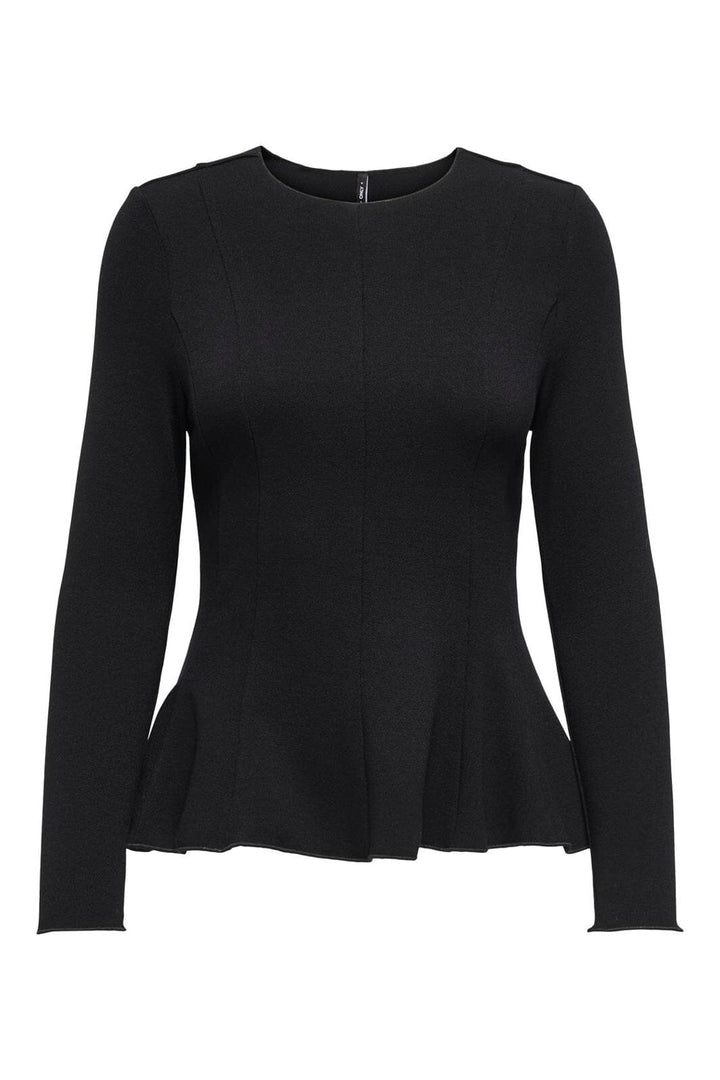 Only - Onlkenya L/S Peplum Top - 4908166 Black