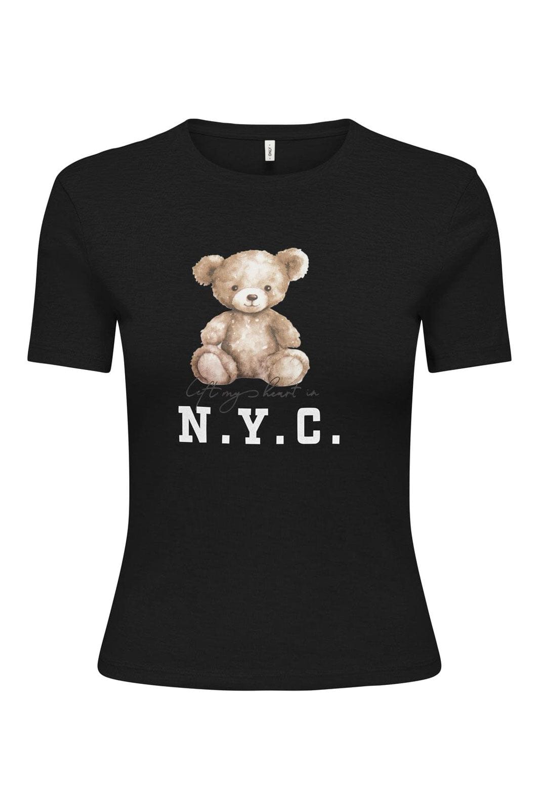 Only - Onlkira Life S/S O-Neck Top - 4929169 Black Nyc