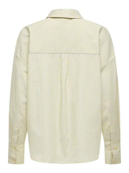 Only - Onlkiri Ls Shirt Ox - 4981575 Cloud Dancer W. Lemon Meringue