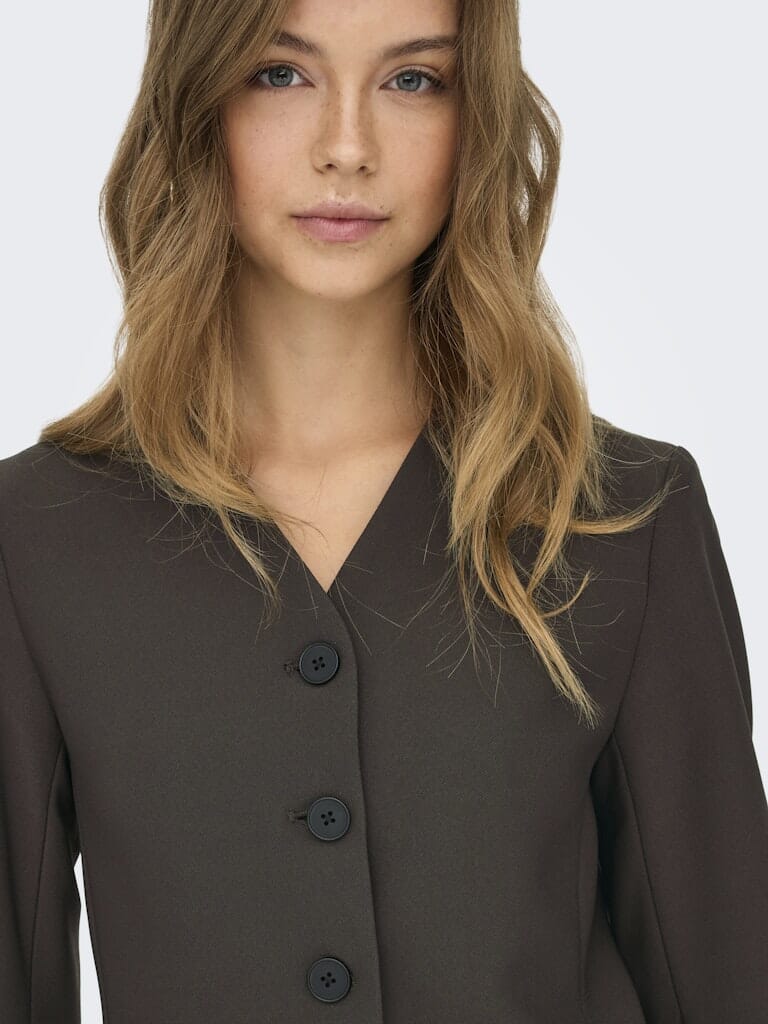 Only - Onllamina Life L/S Fit Blazer Tlr - 4880873 Mulch Blazere 